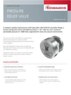 Special Valves for Vacuum Systems - Edwards Vacuum - India